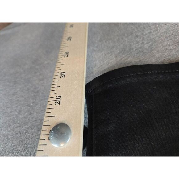 PAIGE Women's Mayslie Slim Jean Black Fog Luxe Coating Ankle High Rise Sz 28 - Picture 6 of 11